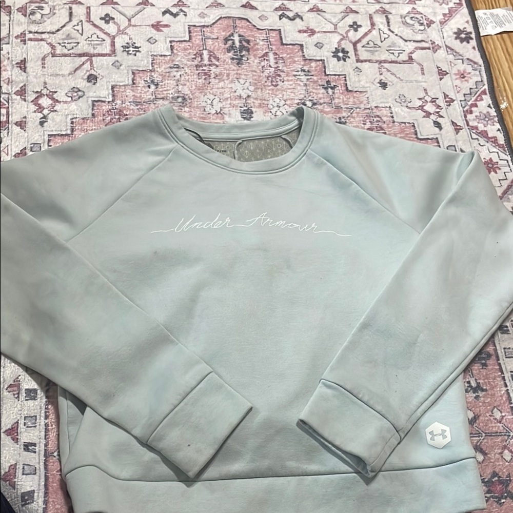 Under Armour Women's Light Gray Crew Neck Sweater